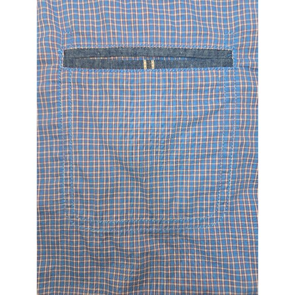 Robert Graham Mens Tailored Fit Blue Plaid Shirt Medium - Picture 11 of 13
